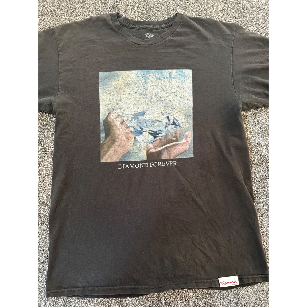 Diamond Supply Co Diamond Forever Graphic T-Shirt Black Vintage Y2K Mens Large